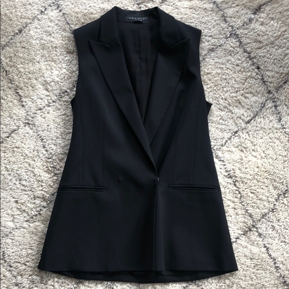 Theory Jackets & Blazers - Theory Black Wool Double Breasted Vest